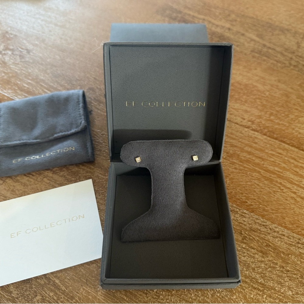 Ef Collection Baguette Diamond Stud Earrings, 14k… - image 6